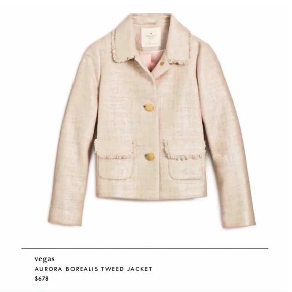 NWT RARE Kate Spade Aurora Borealis Vegas Collection Iridescent Tweed Jacket - Picture 2 of 9